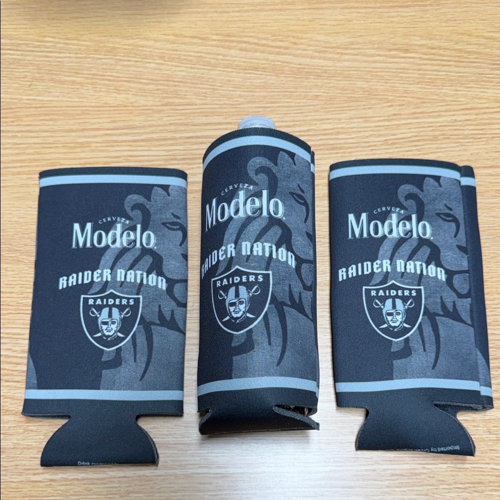 ModelCo Raider Nation Black Bottle Cooler Sleeve - 3 Pack